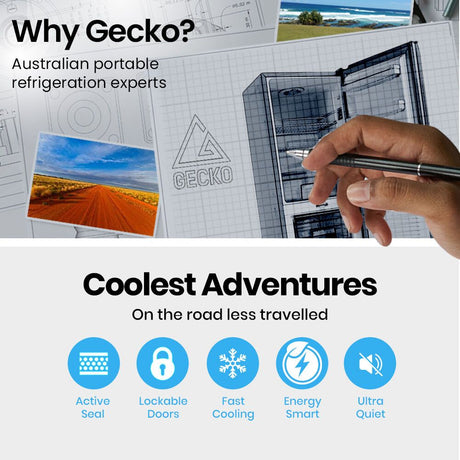 Gecko 160L upright portable fridge freezer in black, 12V/24V, image 13