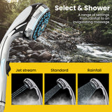 Thermomate Portable Gas Outdoor Camping Hot Water Heater System, with 12V Pump, Shower Head, White - Rear View