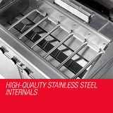 EuroGrille 8 Burner Outdoor BBQ Grill Barbeque Gas Stainless Steel Kitchen Commercial - Top-Down View