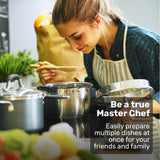 EuroChef 90cm 5 Zone Ceramic Cooktop, 8900W Electric, FlexiZone Adjustable Size Hobs, Touch Controls - Close-Up Angle