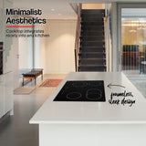 EuroChef 60cm Ceramic Cooktop 4 6 Zone Electric Glass Burner Top Flat Kitchen - Top-Down View