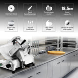 EuroChef Commercial 10 Meat Slicer Food Cutting Machine Electric Deli Shaver - Front View