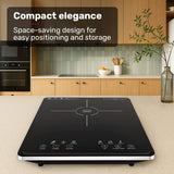 EUROCHEF Induction Cooktop, 2000W, 9 Heat Levels, Fast Electric Portable Cooker, Touch Controls - Front View