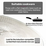 EUROCHEF Induction Cooktop, 2000W, 9 Heat Levels, Fast Electric Portable Cooker, Touch Controls