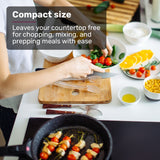 EUROCHEF Induction Cooktop, 2000W, 9 Heat Levels, Fast Electric Portable Cooker, Touch Controls with Slider - Close-Up Angle