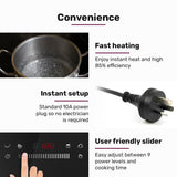EUROCHEF Induction Cooktop, 2000W, 9 Heat Levels, Fast Electric Portable Cooker, Touch Controls with Slider - Extra Image