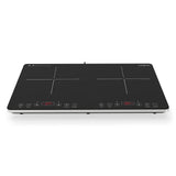 EUROCHEF Double Induction Cooktop, 9 Heat Levels, Fast Electric Portable Cooker, Touch Controls, Standard 10A Power Plug