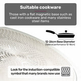 EUROCHEF Double Induction Cooktop, 9 Heat Levels, Fast Electric Portable Cooker, Touch Controls, Standard 10A Power Plug