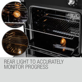 EuroChef 60cm Stainless Built-in 70L Grill 8 Function Fan Forced Electric Wall Oven - Front View