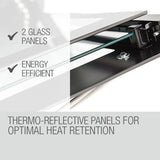 EuroChef 60cm Stainless Built-in 70L Grill 8 Function Fan Forced Electric Wall Oven - Top-Down View