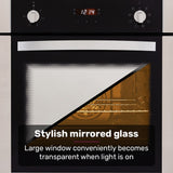 EuroChef 80L Oven Fan Forced Wall Built in Electric Stainless Steel - Top-Down View