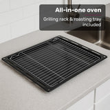 EuroChef 80L Oven Fan Forced Wall Built in Electric Stainless Steel - 45-Degree Angle