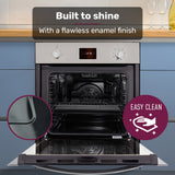 EuroChef 80L Oven Fan Forced Wall Built in Electric Stainless Steel - Low Angle