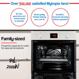 EuroChef 80L Oven Fan Forced Wall Built in Electric Stainless Steel - Front View