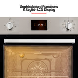 EuroChef 80L Oven Fan Forced Wall Built in Electric Stainless Steel - Top-Down View