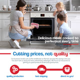 EuroChef 80L Oven Fan Forced Wall Built in Electric Stainless Steel - Rear View