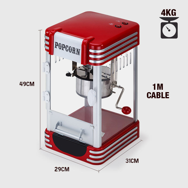 EuroChef Popcorn Machine - Popper Popping Classic Cooker Microwave