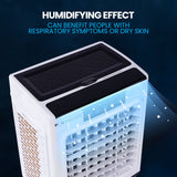 POLYCOOL 45L 125W Evaporative Air Cooler Portable Industrial Fan, Purifier, Humidifier, Remote Control - Low Angle