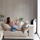 POLYCOOL 6L Evaporative Air Cooler Portable Household Fan, Purifier, Humidifier, Remote Control, White and Black - Front View