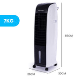 POLYCOOL 8L Portable Evaporative Air Cooler 24 Hour Timer 4 in 1 Cooling Fan - 45-Degree Angle