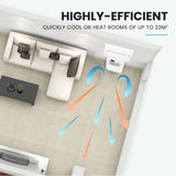 CARSON  2.9kW Reverse Cycle Portable Air Conditioner and Heater, with Dehumidifier, Cooling and Heating AC - 45-Degree Angle