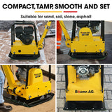BAUMR-AG 185kg Reversible Vibratory Plate Compactor, Commercial 9HP 270cc, 500x700mm, Wheel Kit, for Sand Soil Gravel Asphalt (BCX-950) - Extra Image