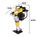 BAUMR-AG BRM-500 64KG Petrol Tamper Rammer Vibratory Plate Compactor, Lightweight, for Soil Sand Gravel Asphalt - Front View