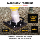 BAUMR-AG BRM-500 64KG Petrol Tamper Rammer Vibratory Plate Compactor, Lightweight, for Soil Sand Gravel Asphalt - 45-Degree Angle
