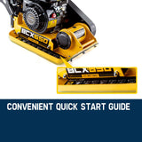 Baumr-AG 61kg 6.5HP Plate Compactor- BCX650 - Low Angle