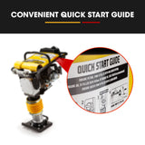 Baumr-AG 80kg Tamper Rammer Compactor - Wacker Petrol 7HP Packer Jack Plate - Top-Down View