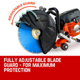 Baumr-AG 75cc Concrete Cut Off Demolition Saw Wet Demo Road Cutter Brick - Front View