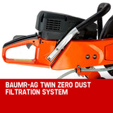 Baumr-AG 75cc Concrete Cut Off Demolition Saw Wet Demo Road Cutter Brick - Side View