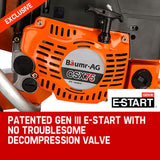 Baumr-AG 75cc Concrete Cut Off Demolition Saw Wet Demo Road Cutter Brick - 45-Degree Angle