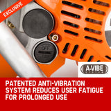 Baumr-AG 75cc Concrete Cut Off Demolition Saw Wet Demo Road Cutter Brick - Close-Up Angle