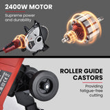 BAUMR-AG 2400W Electric Concrete Saw 355mm Demolition Cutter Wet Dry Demo Tool Circular Cutting - Side View