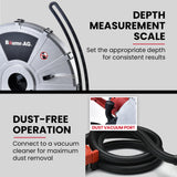 BAUMR-AG 2400W Electric Concrete Saw 355mm Demolition Cutter Wet Dry Demo Tool Circular Cutting - 45-Degree Angle