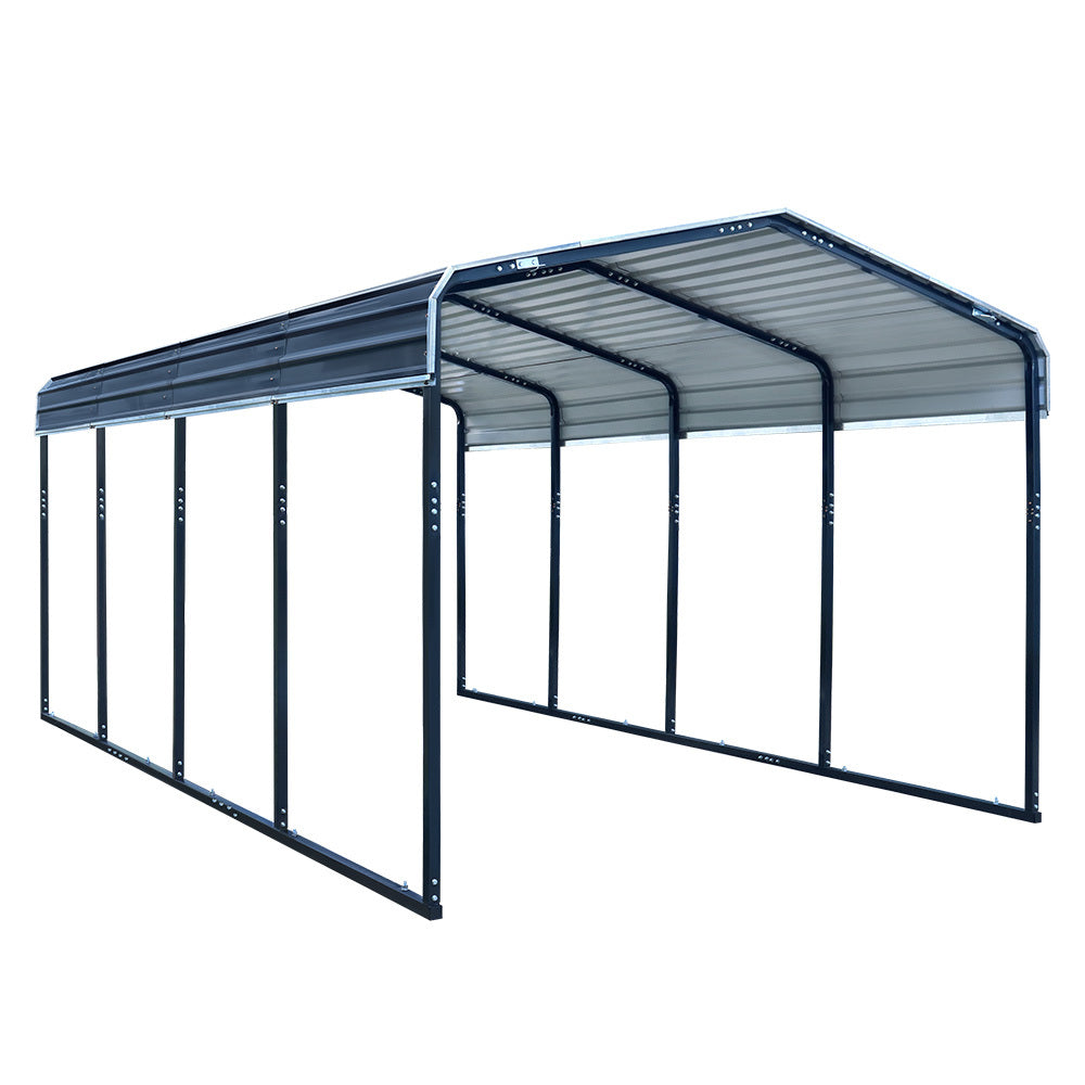 SHADE SHIELD Single Carport Shed 3.3 x 6 x 2.9m, Galvanised Steel Frame, Powder Coated Gable Roof, S