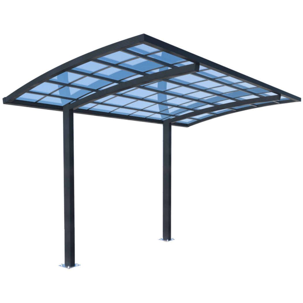 SHADE SHIELD Single Cantilever Carport 3.0m x 5.5m x 3.5m, Aluminium Alloy Frame, Polycarbonate Roof