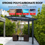 SHADE SHIELD Single Cantilever Carport 3.0m x 5.5m x 3.5m, Aluminium Alloy Frame, Polycarbonate Roof, Shelter for Car or Outdoor Living - Top-Down View