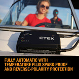 CTEK M15 Automatic Marine Boat Battery Charger Maintainer 12V Lead Acid Lithium - Top-Down View