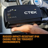 CTEK M15 Automatic Marine Boat Battery Charger Maintainer 12V Lead Acid Lithium - 45-Degree Angle