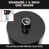 Baumr-AG 202 x 400mm Diamond Core Drill Bit DBX Series, Industrial 1.1/4-UNC - Top-Down View