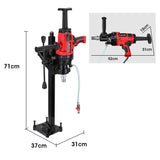 BAUMR-AG 2000W 160mm Handheld Concrete Core Drill With Rig Stand, - Front View