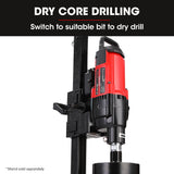 BAUMR-AG 3200W 300mm Wet/Dry Core Drill, for Concrete Hole Drilling - Top-Down View