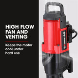 BAUMR-AG 3200W 300mm Wet/Dry Core Drill, for Concrete Hole Drilling - Rear View