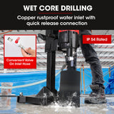 BAUMR-AG 3200W 280mm Vertical Stand Core Drill & 202mm Drill Bit Combo, for Demolition Concrete Coring Hole Drilling - Close-Up Angle