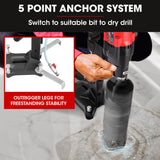 BAUMR-AG 3200W 280mm Wet/Dry Core Drill w/ Wheeled Stand & 127mm Bit Combo, for Concrete Coring Hole Drilling - Extra Image