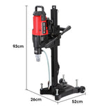 BAUMR-AG 3200W 280mm Concrete Core Drill with Wheeled Stand Rig - Front View