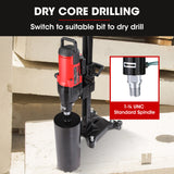 BAUMR-AG 3200W 280mm Concrete Core Drill with Wheeled Stand Rig - Close-Up Angle