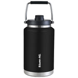 BAUMR-AG 3.8L Double Wall Insulated Stainless Steel Water Bottle, Drink Jug with Handle, Black